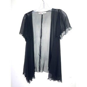 Corey Lynn Calter Black Sheer Robe X-Small 85X